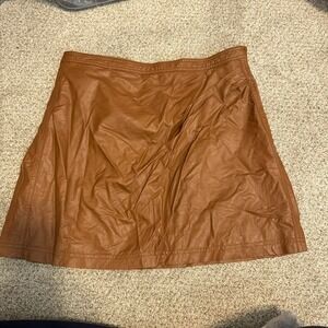 Free people leather skirt